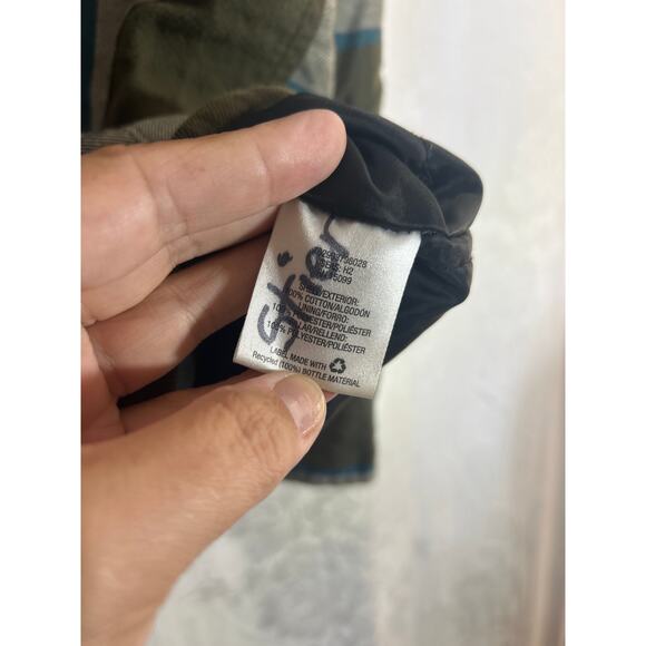 Vintage Shacket Large Flannel Button Up Shirt Jacket Quilt Lined Pockets Amplify - Picture 5 of 13